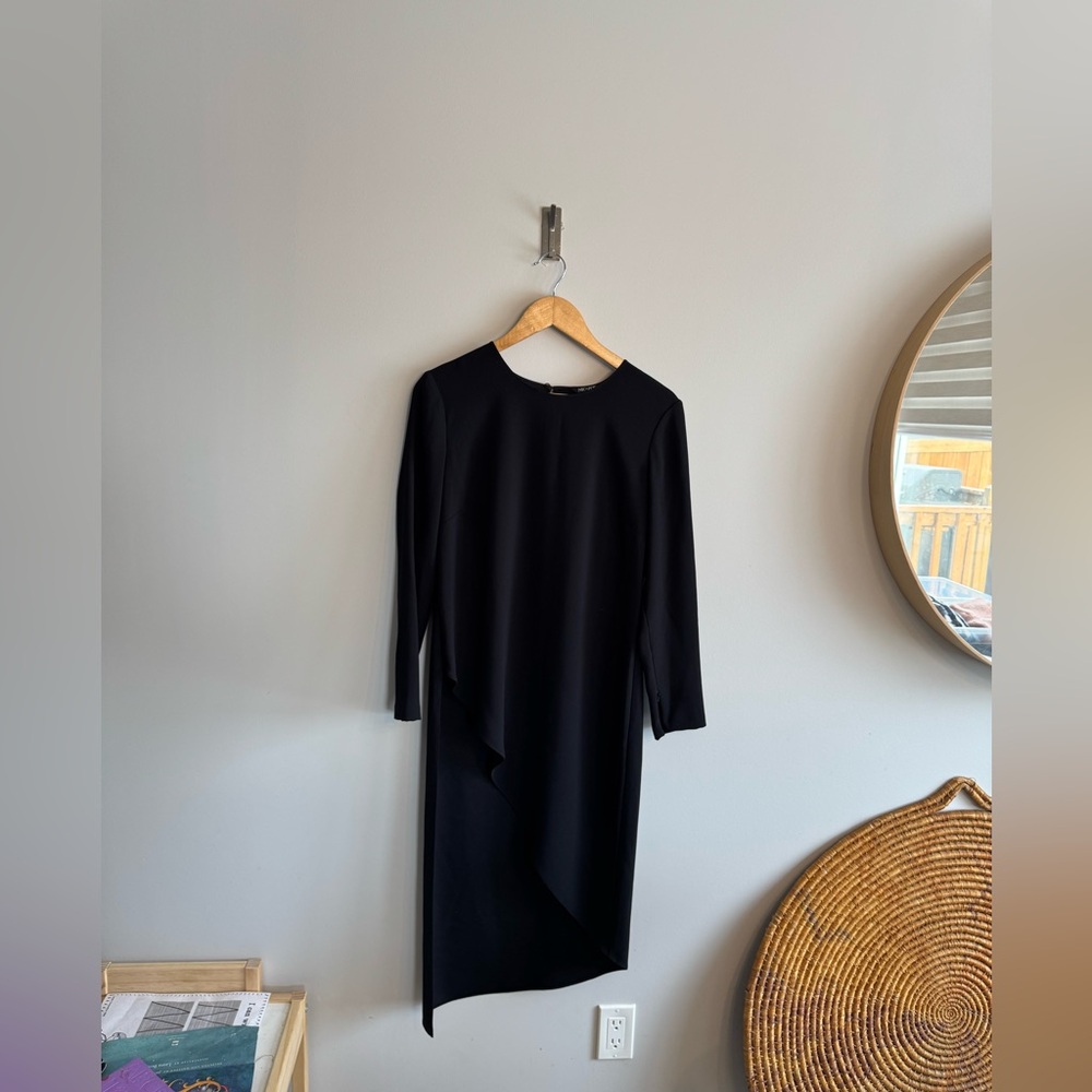 Nic+zoe asymmetric front black dress…